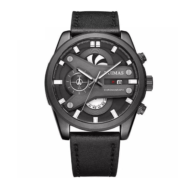 RELOJ RUIMAS CUERO NEGRO RUI-9