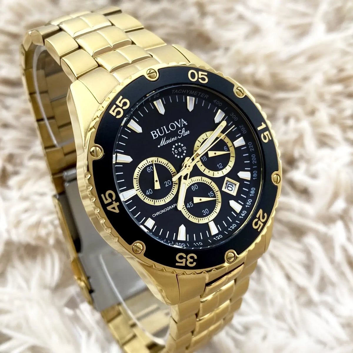 Reloj Bulova Marine Star 98B406 resistente al agua 100 metros.