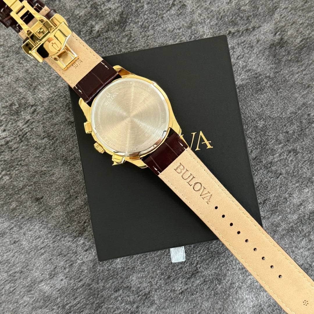 Reloj Bulova Wilton 97B169 Hombre Cuero Marron