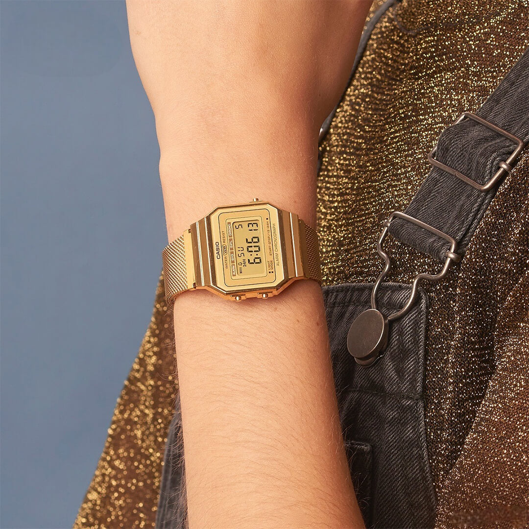 Reloj Casio A700WMG-9A Mujer Digital Acero Dorado | CAS-M-162
