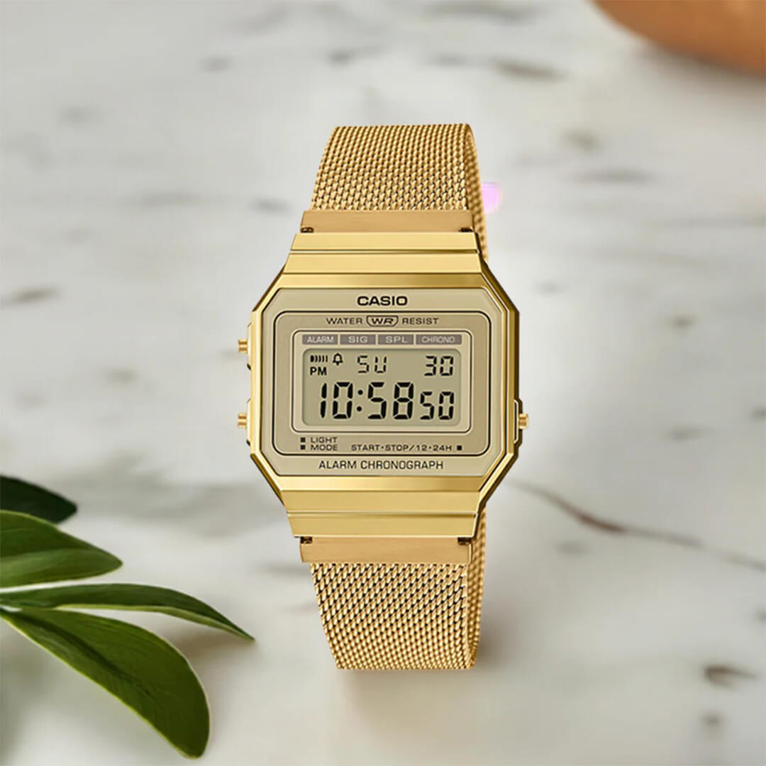 Reloj Casio A700WMG-9A Mujer Digital Acero Dorado | CAS-M-162