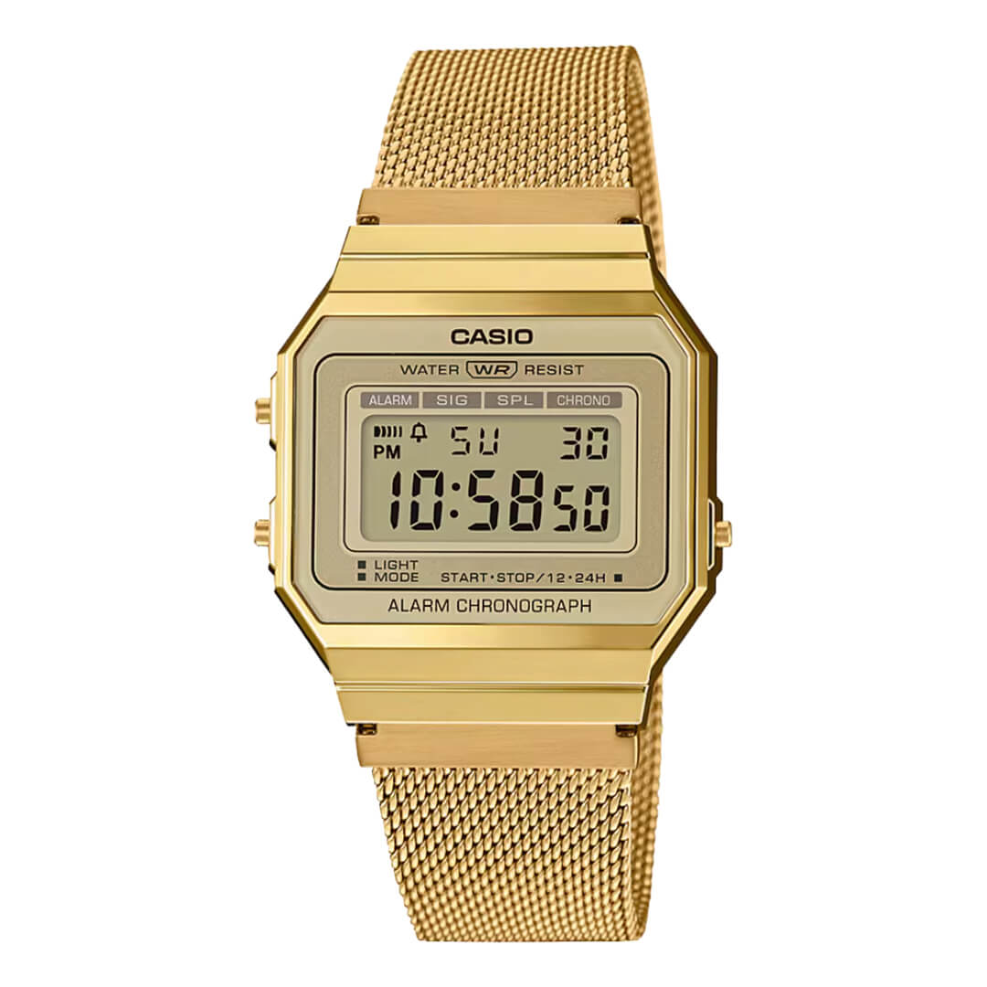 Reloj Casio A700WMG-9A Mujer Digital Acero Dorado | CAS-M-162