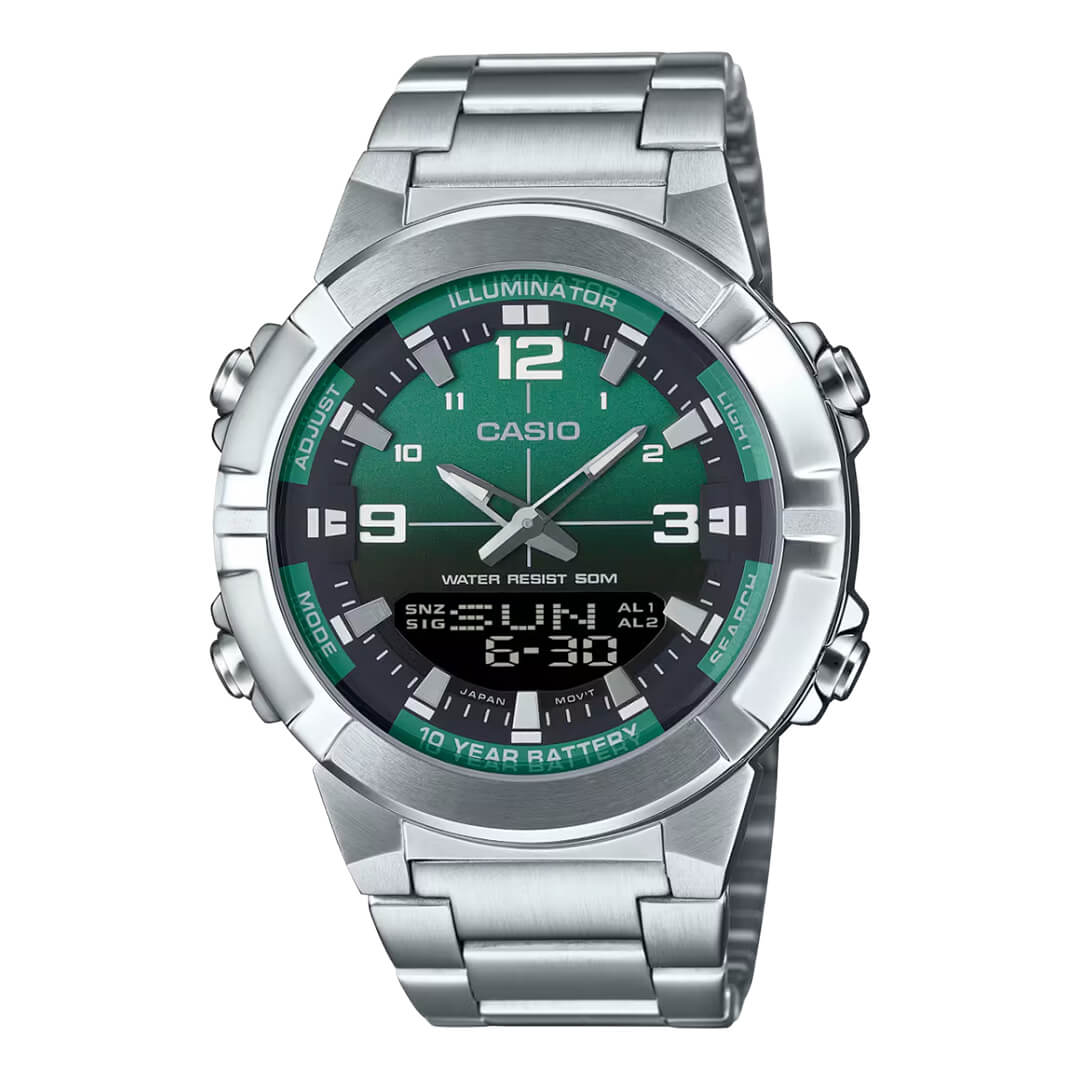 Reloj Casio AMW-870DA-3AVDF Hombre Plateado | CAS-157