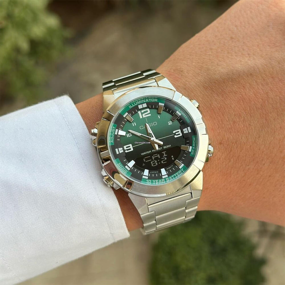 Reloj Casio AMW-870DA-3AVDF Hombre Plateado | CAS-157