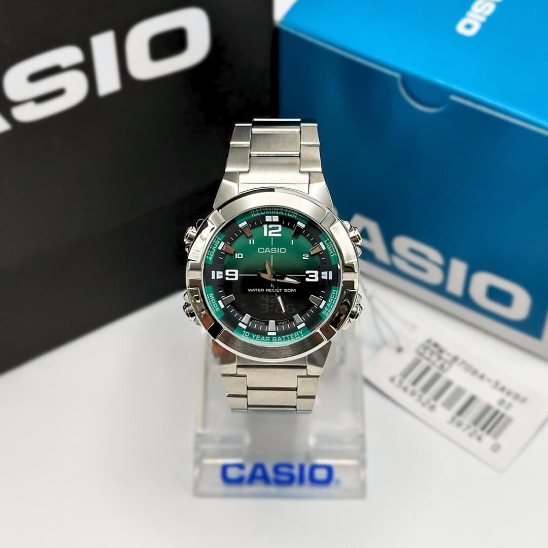 Reloj Casio AMW-870DA-3AVDF Hombre Plateado | CAS-157