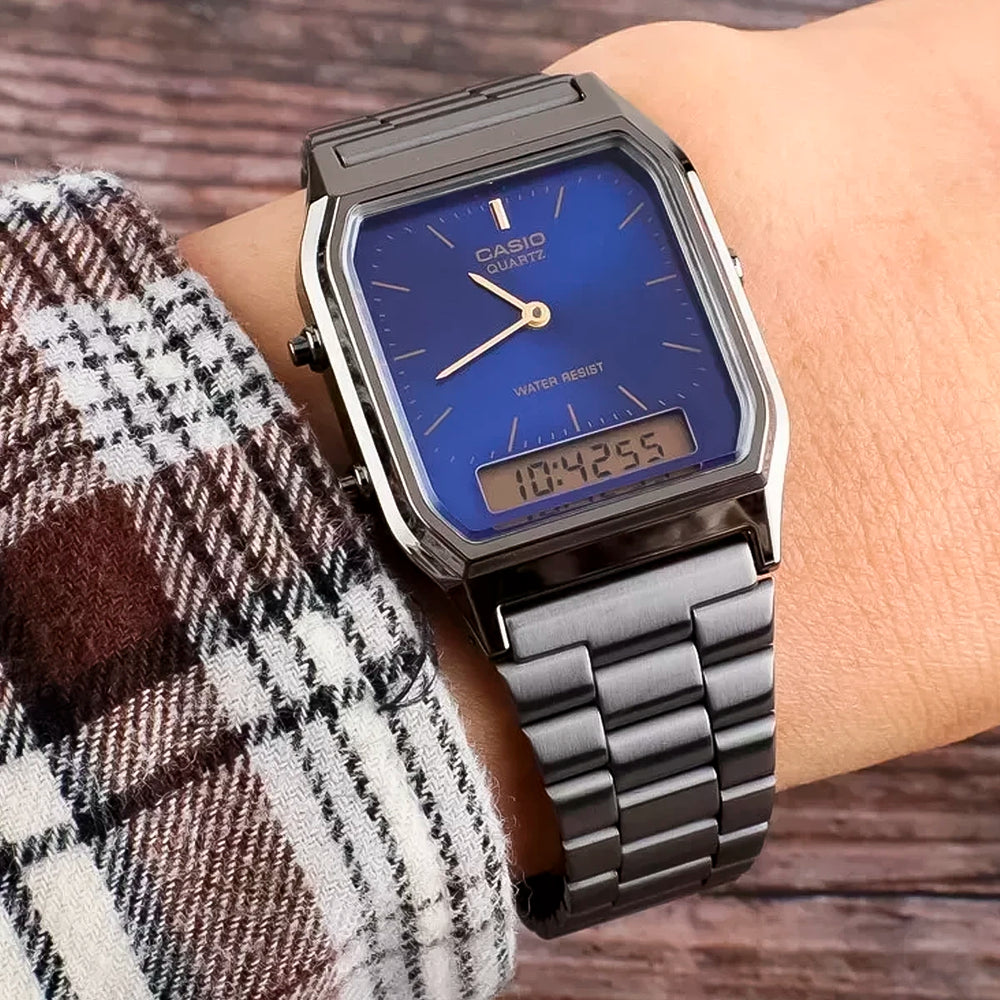 Reloj Casio AQ-230GG-2A Hombre Acero Gris | CAS-7