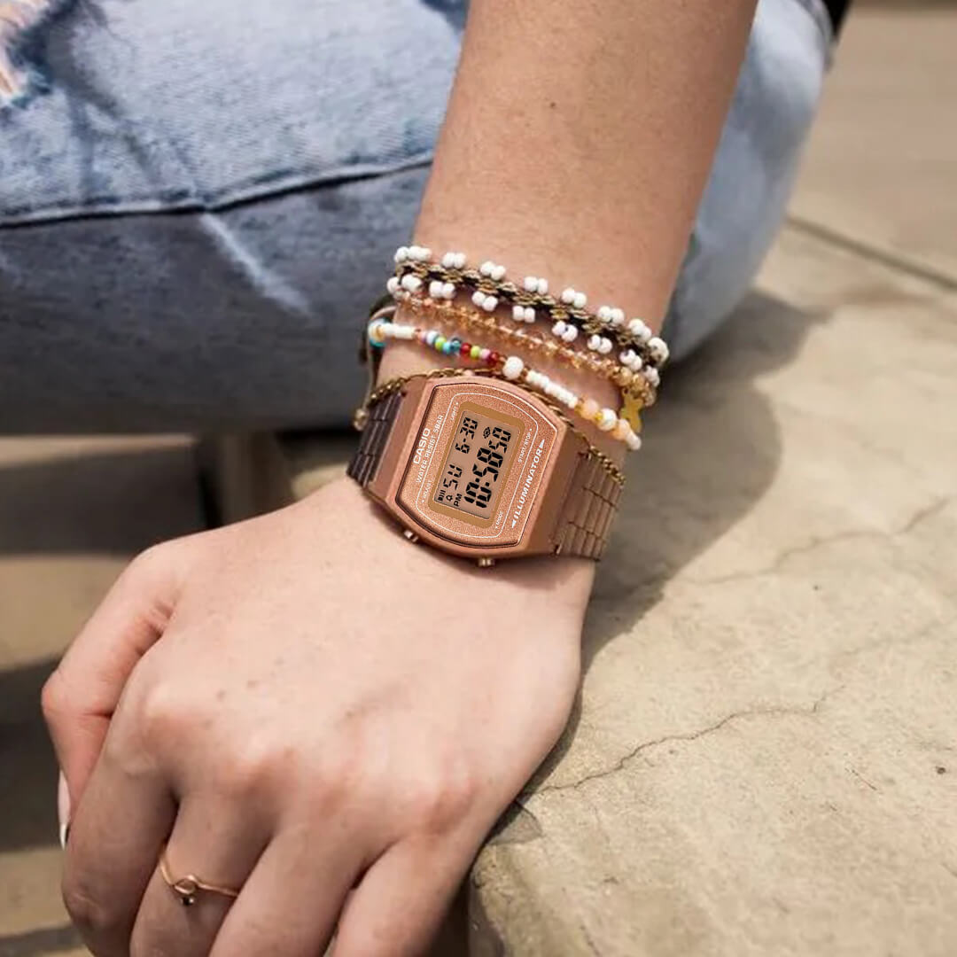 Reloj Casio B640WC-5AD Mujer Acero Oro Rosa | CAS-M-6