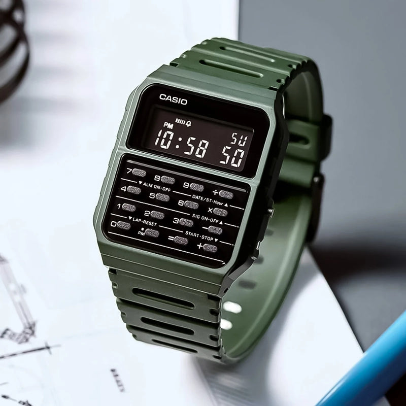 Casio CA-53WF-3BDF reloj digital para hombre con calculadora de 8 dígitos y doble horario.