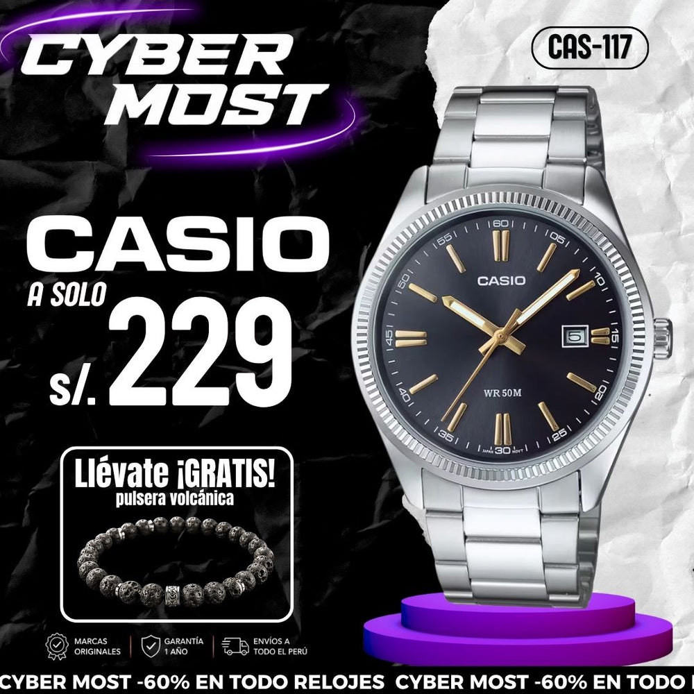 Reloj Casio MTP-1302D-1A2V Hombre Acero Plateado