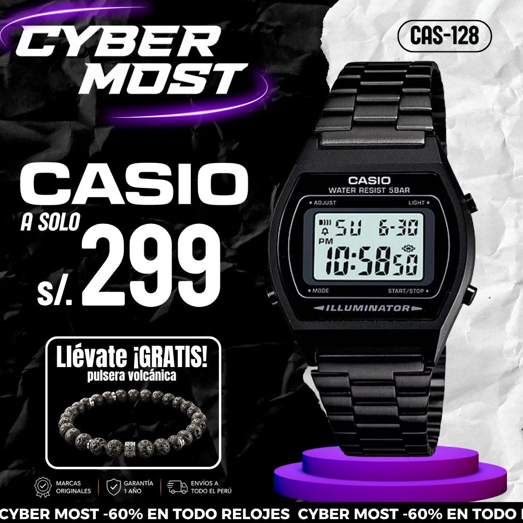 Reloj Casio B640WB-1AD Hombre Acero Negro