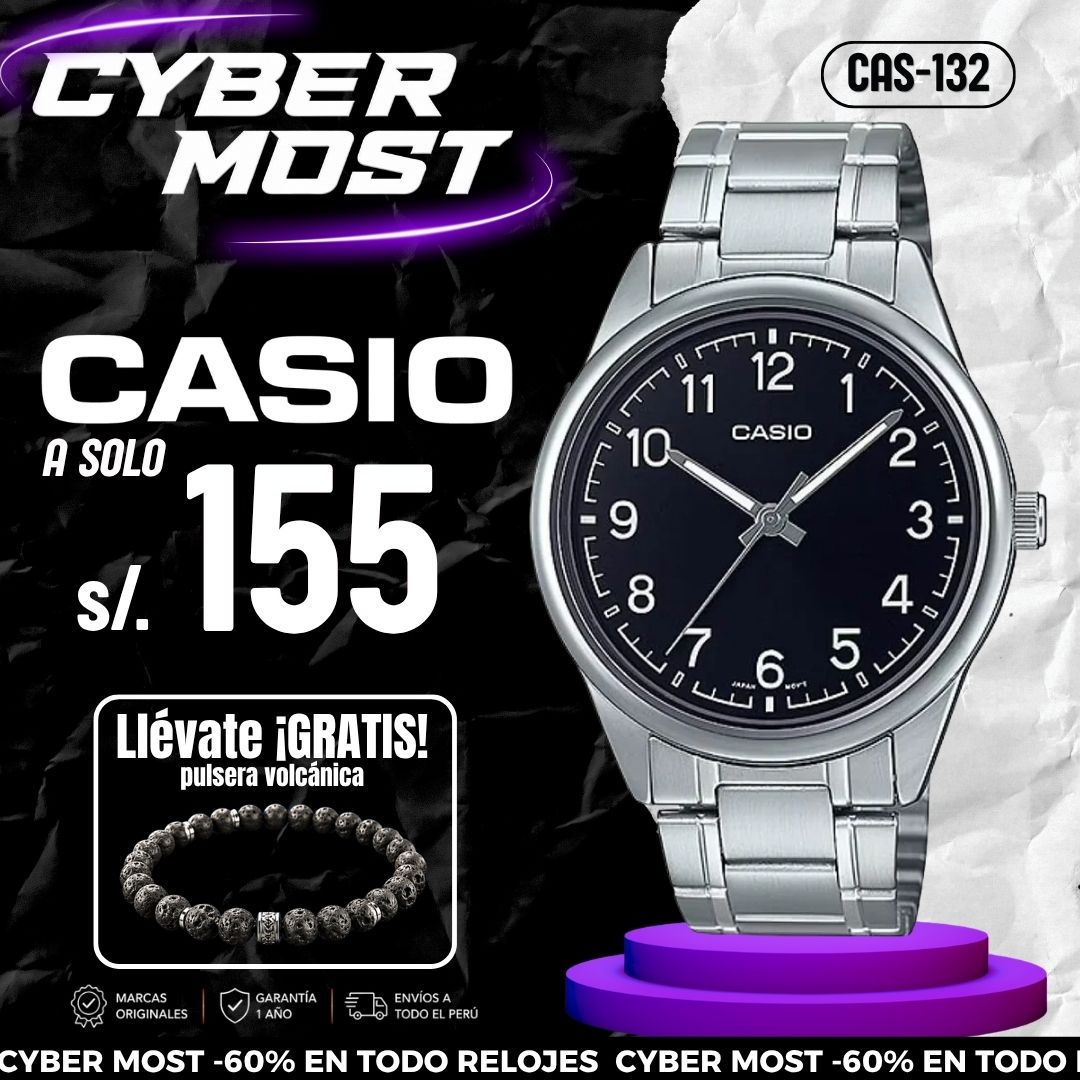 Reloj Casio MTP-V005D-1B4 Hombre Acero Plateado