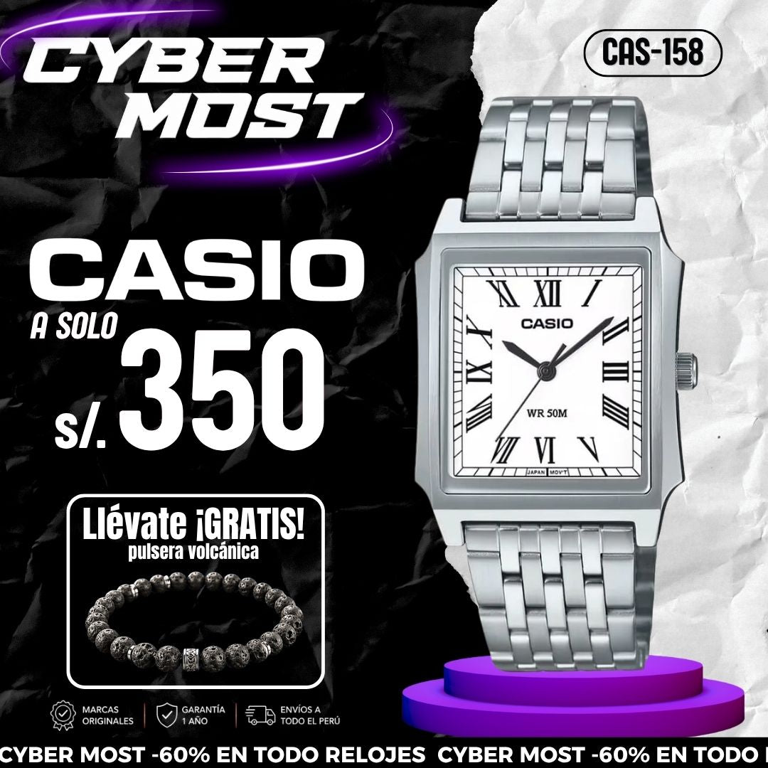 Reloj Casio MTP-B190D-7BVDF Hombre Acero Plateado
