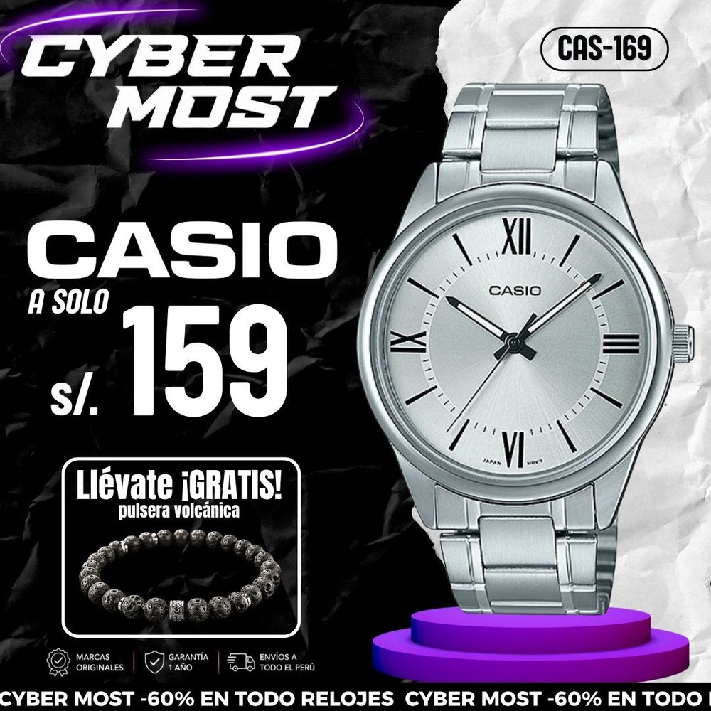 Reloj Casio MTP-V005D-7B5UDF Hombre Acero Plateado