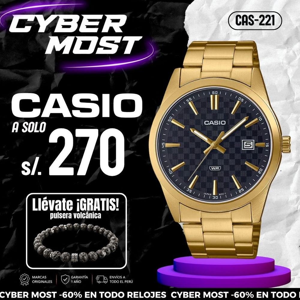 Reloj Casio MTP-VD03G-1A Hombre Acero Dorado