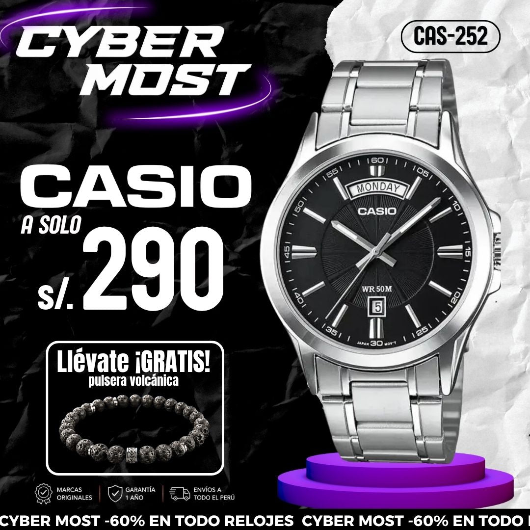 Reloj Casio MTP-1381D-1A Hombre Acero | CAS-252