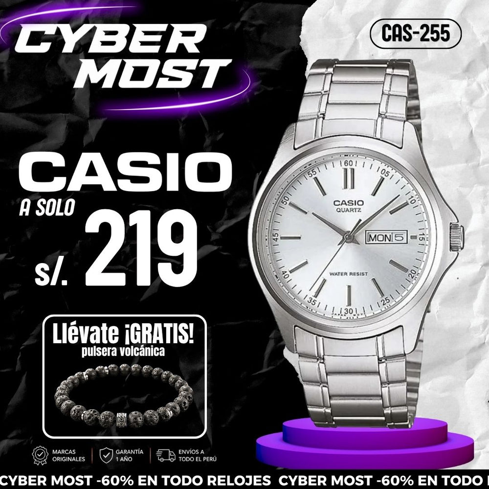 Reloj Casio MTP-1239D-7A Hombre Acero | CAS-255