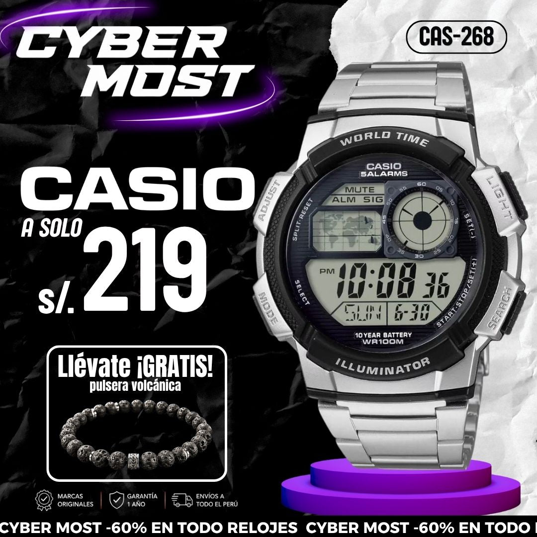 Reloj Casio AE-1000WD-1AV Hombre Acero Negro