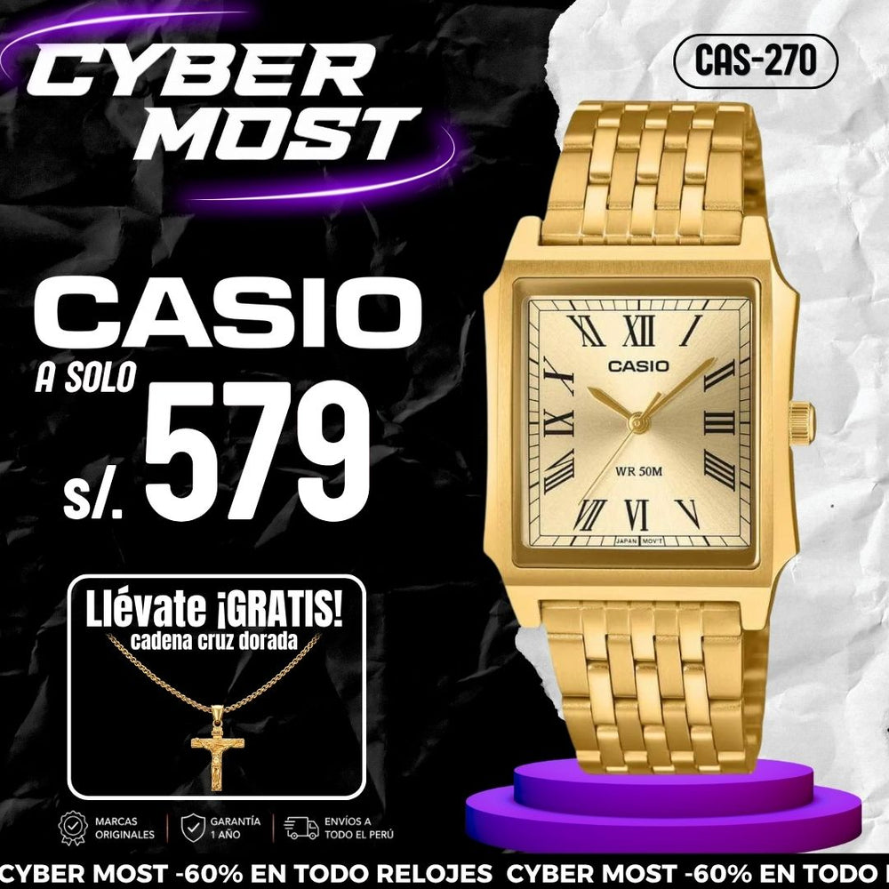 Reloj Casio MTP-B190G-9BV Hombre Acero | CAS-270