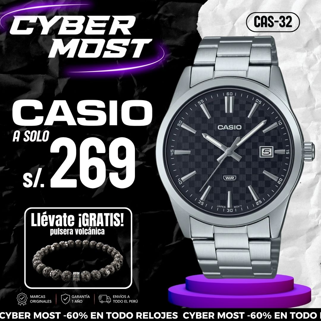 Reloj Casio MTP-VD03D-1A Hombre Acero Plateado