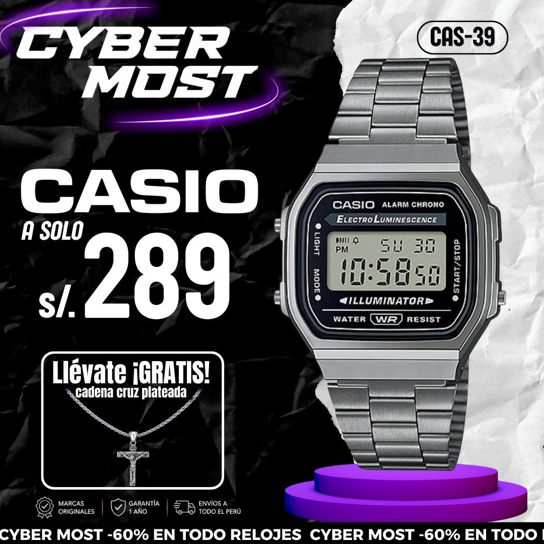 Reloj Casio A168WGG-1A Hombre Acero Gris