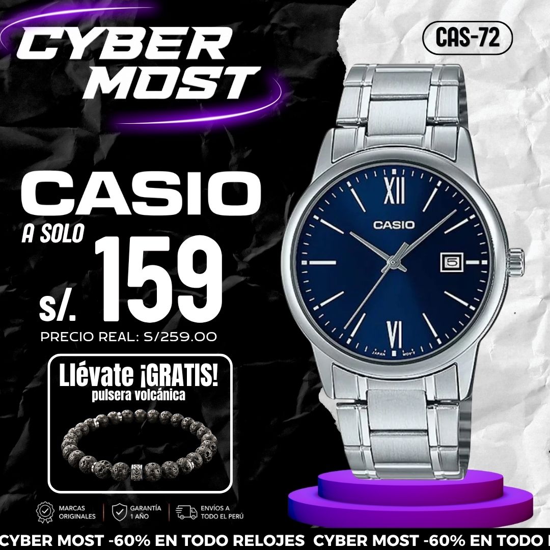 Reloj Casio MTP-V002D-2B3 Hombre Acero Plateado