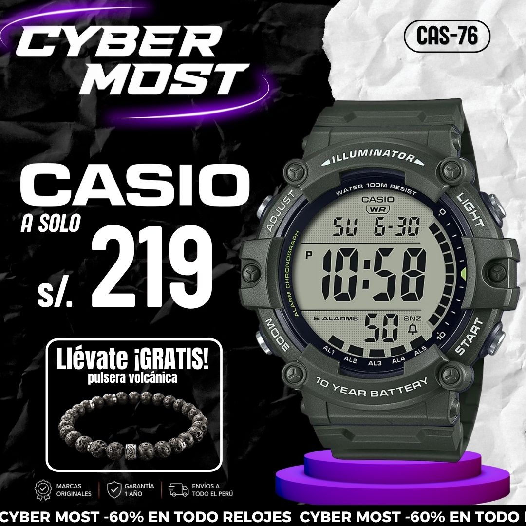 Reloj Casio AE-1500WHX-3A Hombre Resina Verde