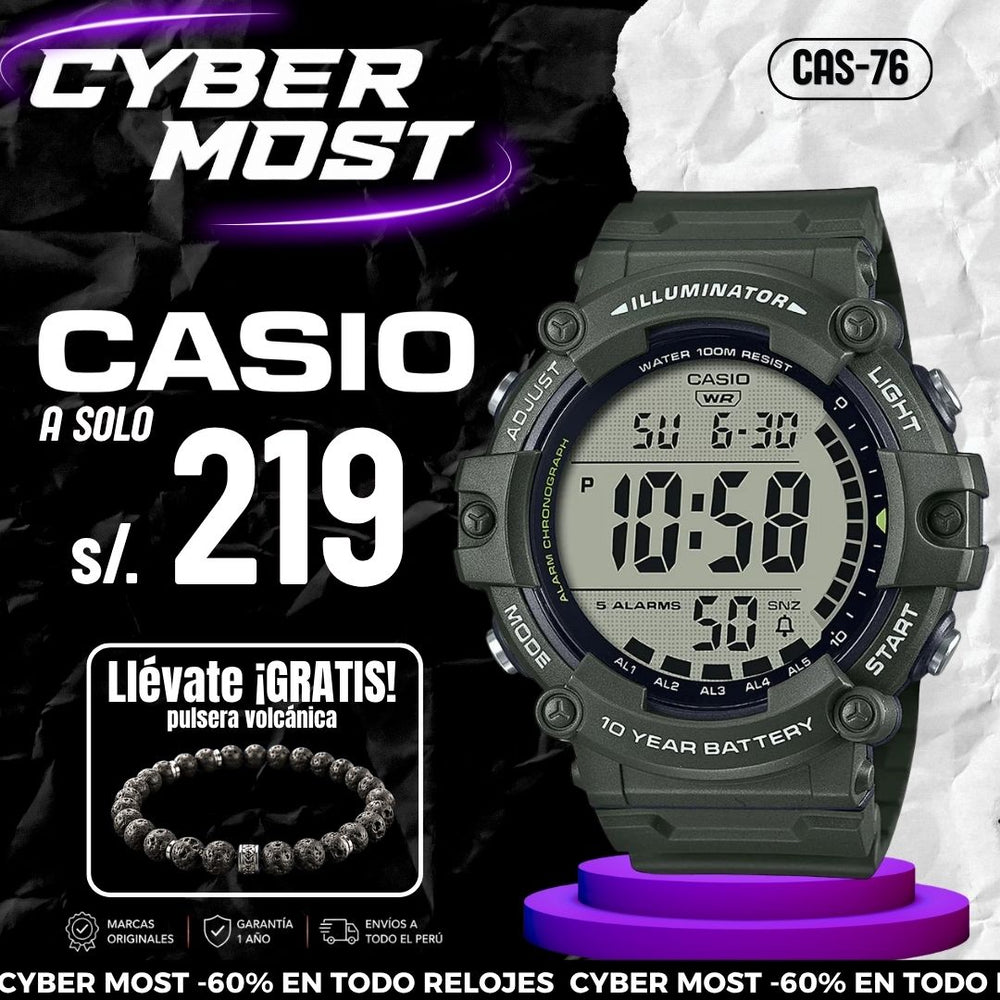Reloj Casio AE-1500WHX-3A Hombre Resina Verde