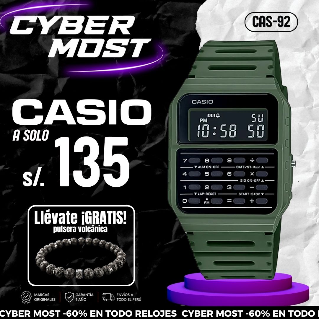 Reloj Casio Calculadora CA-53WF-3BDF Hombre Resina Verde