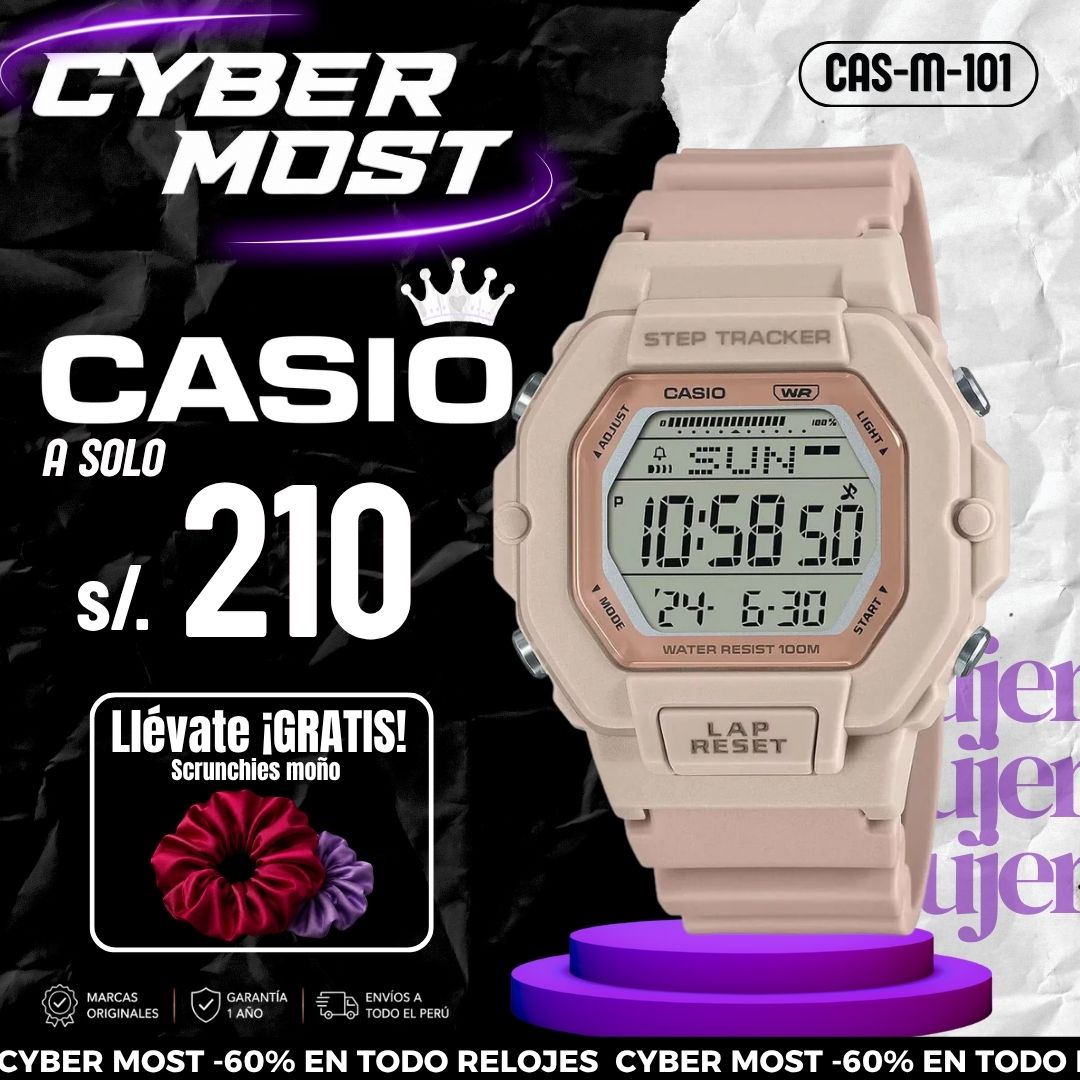 Reloj Casio LWS-2200H-4AV Mujer Resina Rosado