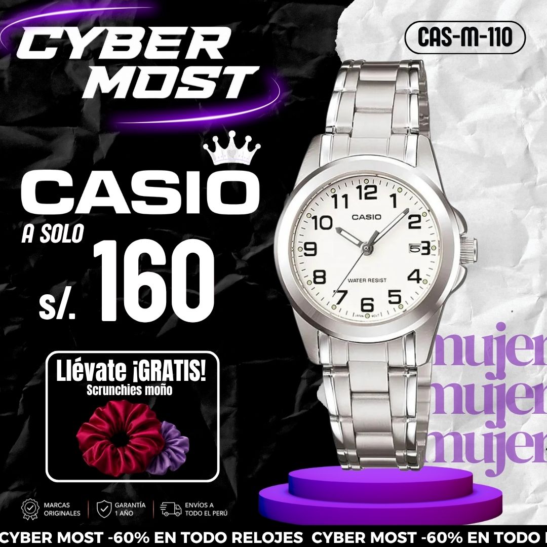 Reloj Casio LTP-1215A-7B2 Mujer Acero Plateado