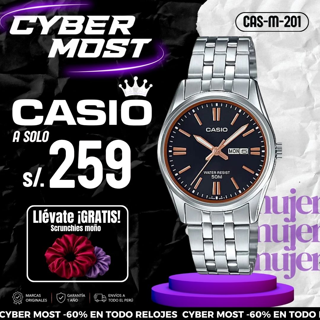 Reloj Casio LTP-1335D-1A2 Mujer Acero Plateado