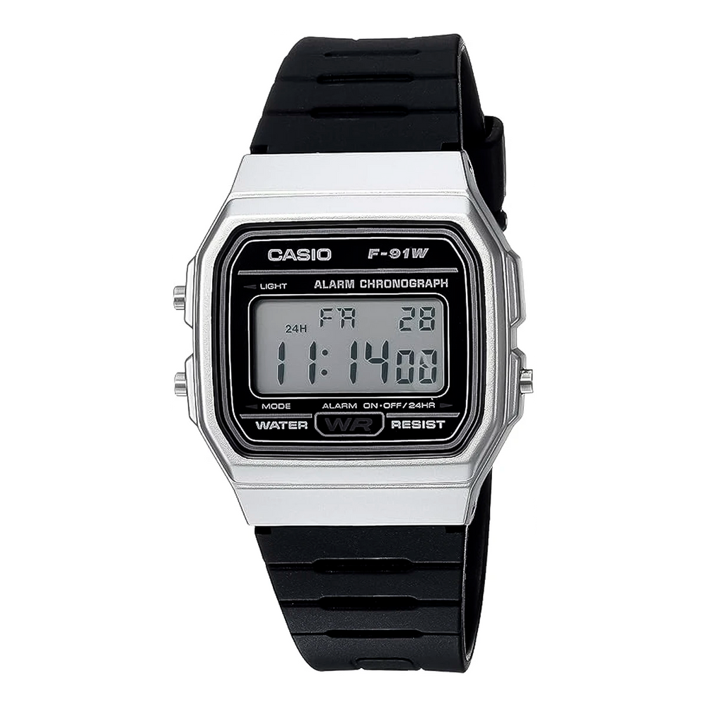Reloj Casio F-91WM-7ACF hombre con correa de resina negra y diseño clásico digital.
