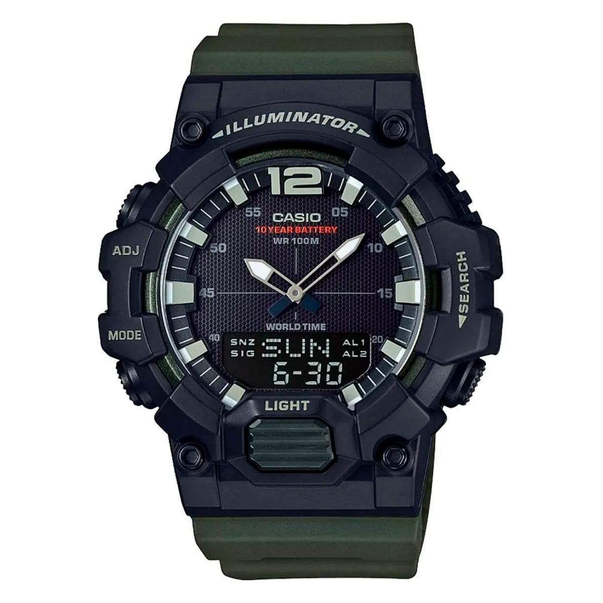 Reloj Casio HDC-700-3AVDF verde y negro analógico-digital para hombre