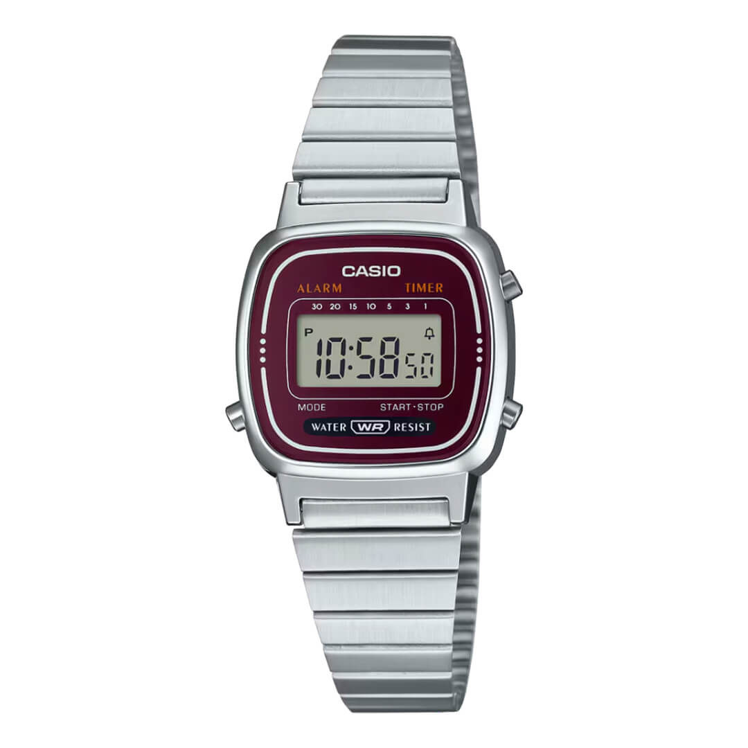 Reloj Casio LA670WA-4D Mujer Digital Acero Plateado | CAS-M-153