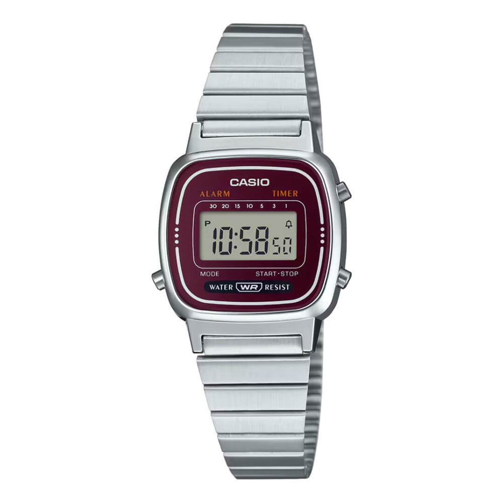 Reloj Casio LA670WA-4D Mujer Digital Acero Plateado | CAS-M-153