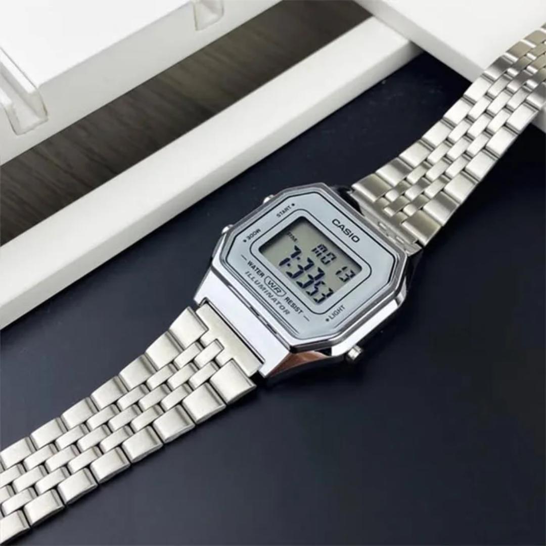 Reloj Casio LA680WA-7DF Mujer Acero Plateado | CAS-M-98