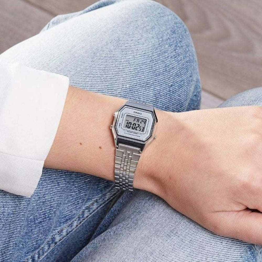 Reloj Casio LA680WA-7DF Mujer Acero Plateado | CAS-M-98