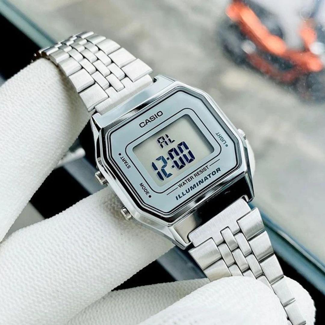 Reloj Casio LA680WA-7DF Mujer Acero Plateado | CAS-M-98
