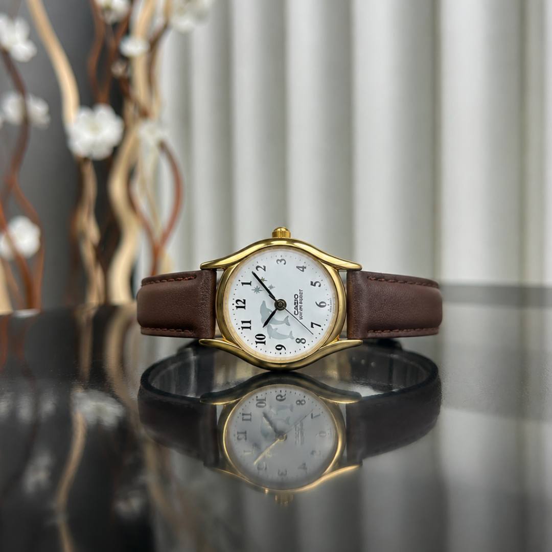 Reloj Casio LTP-1094Q-7B9 Mujer Cuero Marrón | CAS-M-142