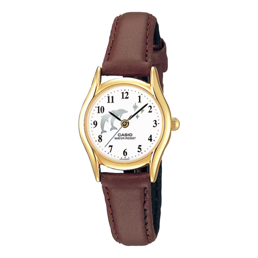 Reloj Casio LTP-1094Q-7B9 dorado con esfera blanca para mujer