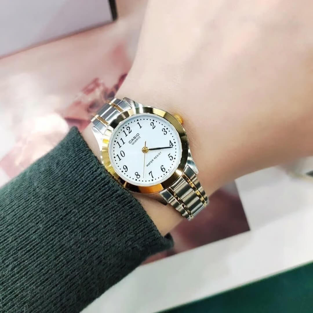 Reloj Casio LTP-1128G-7B Mujer Acero Plateado | CAS-M-140