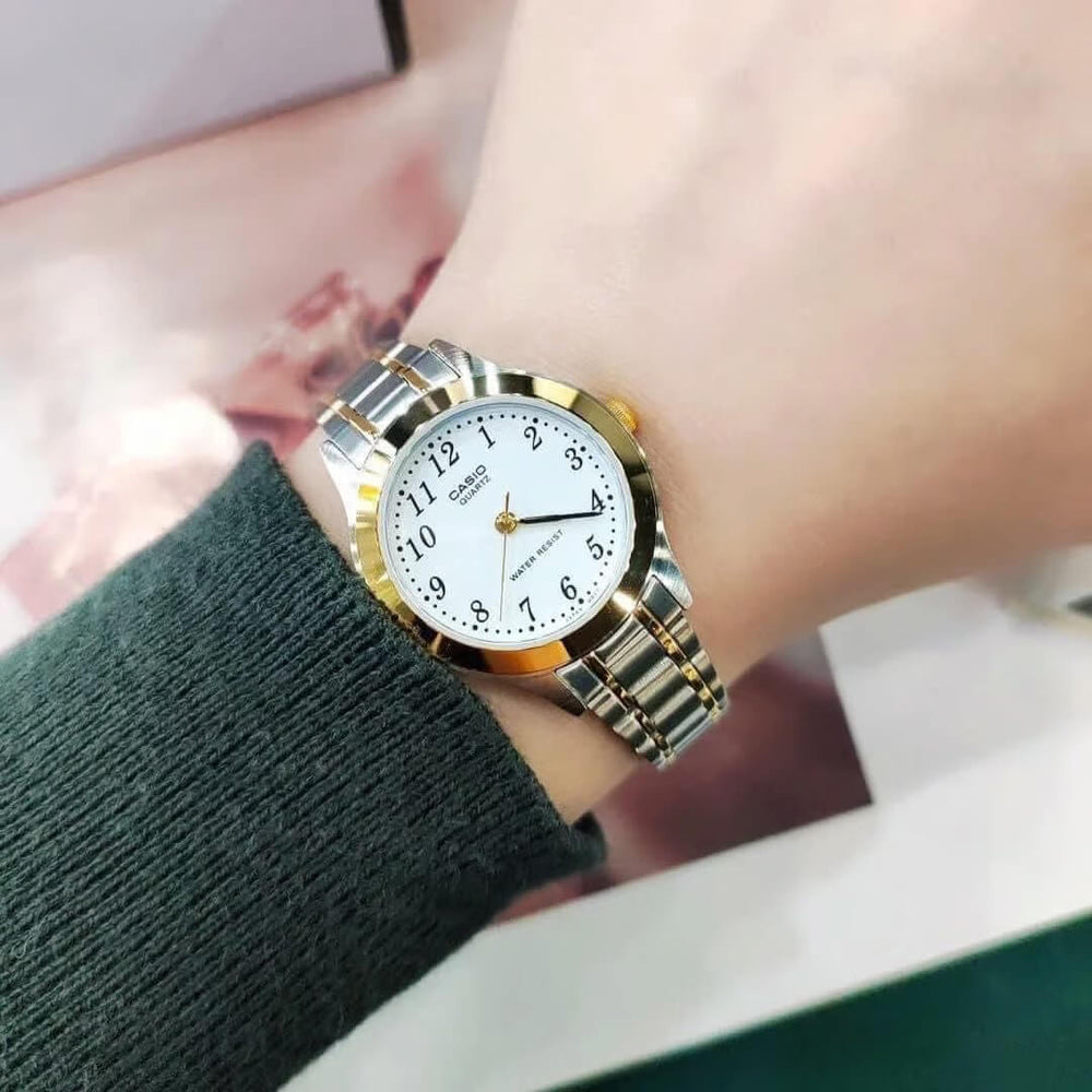 Reloj Casio LTP-1128G-7B Mujer Acero Plateado | CAS-M-140