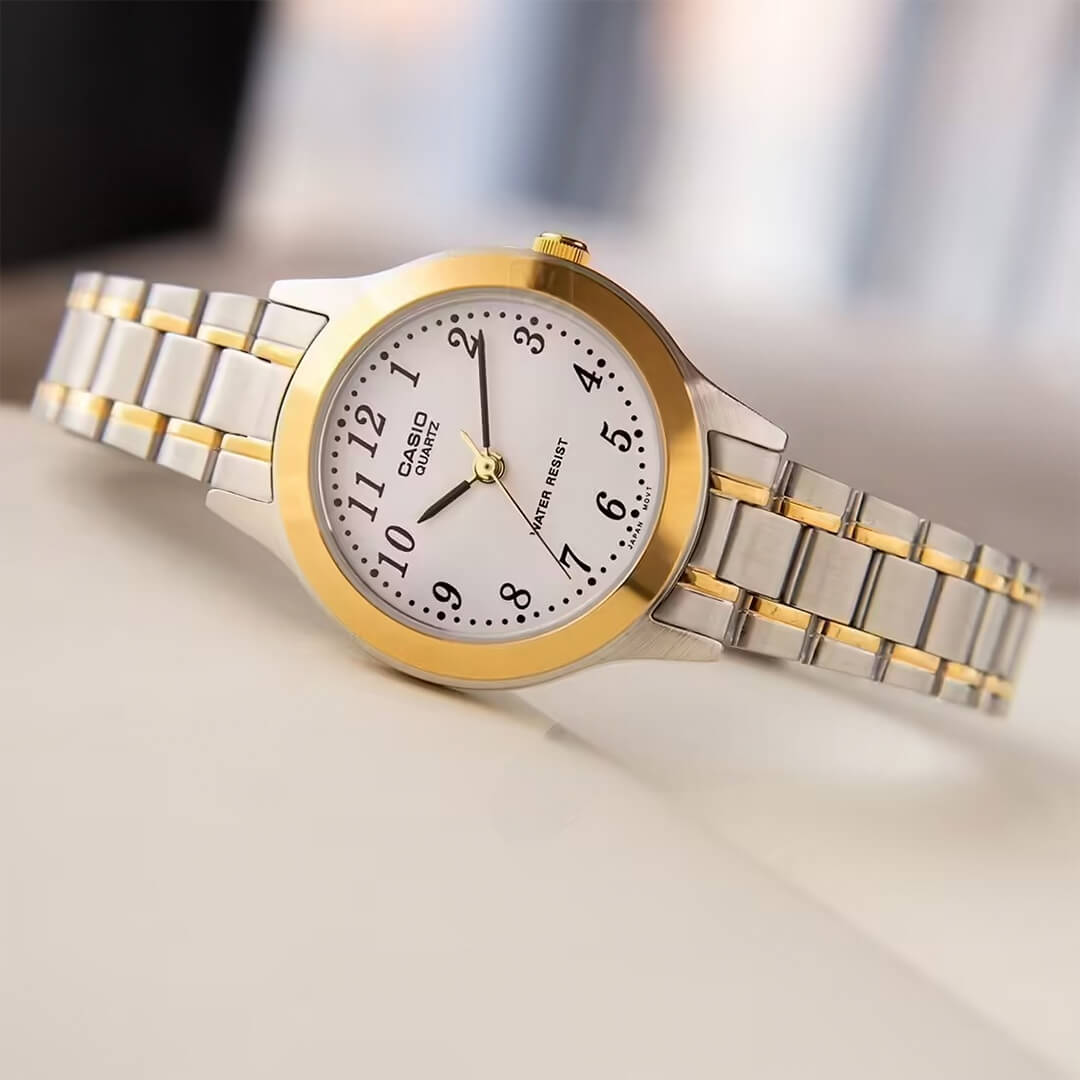 Reloj Casio LTP-1128G-7B Mujer Acero Plateado | CAS-M-140