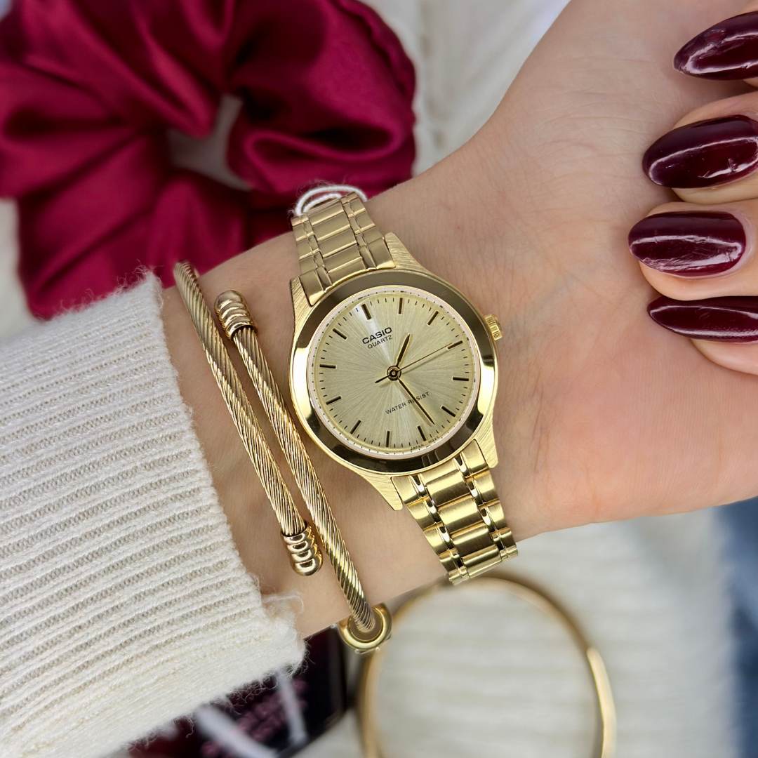 Reloj Casio LTP-1128N-9A Mujer Acero Dorado | CAS-M-185