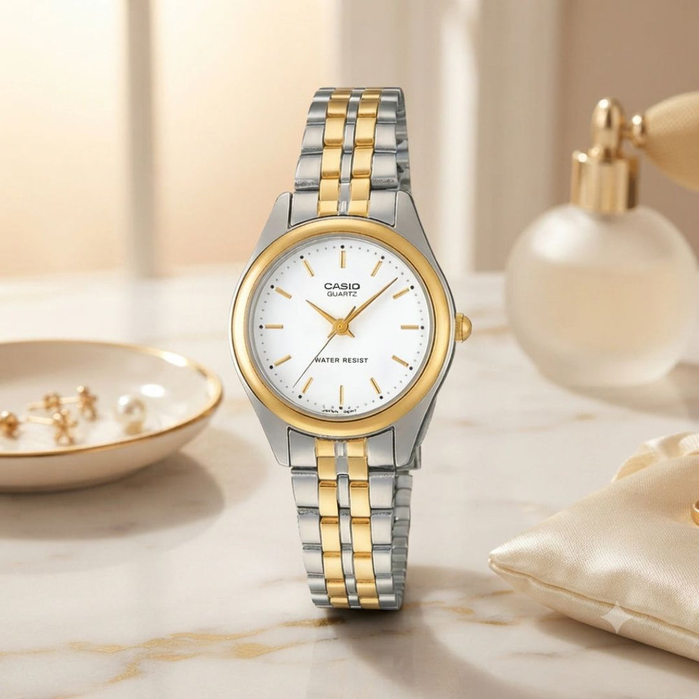 Reloj Casio LTP-1129G-7ARDF Mujer Acero Plateado Dorado | CAS-M-93