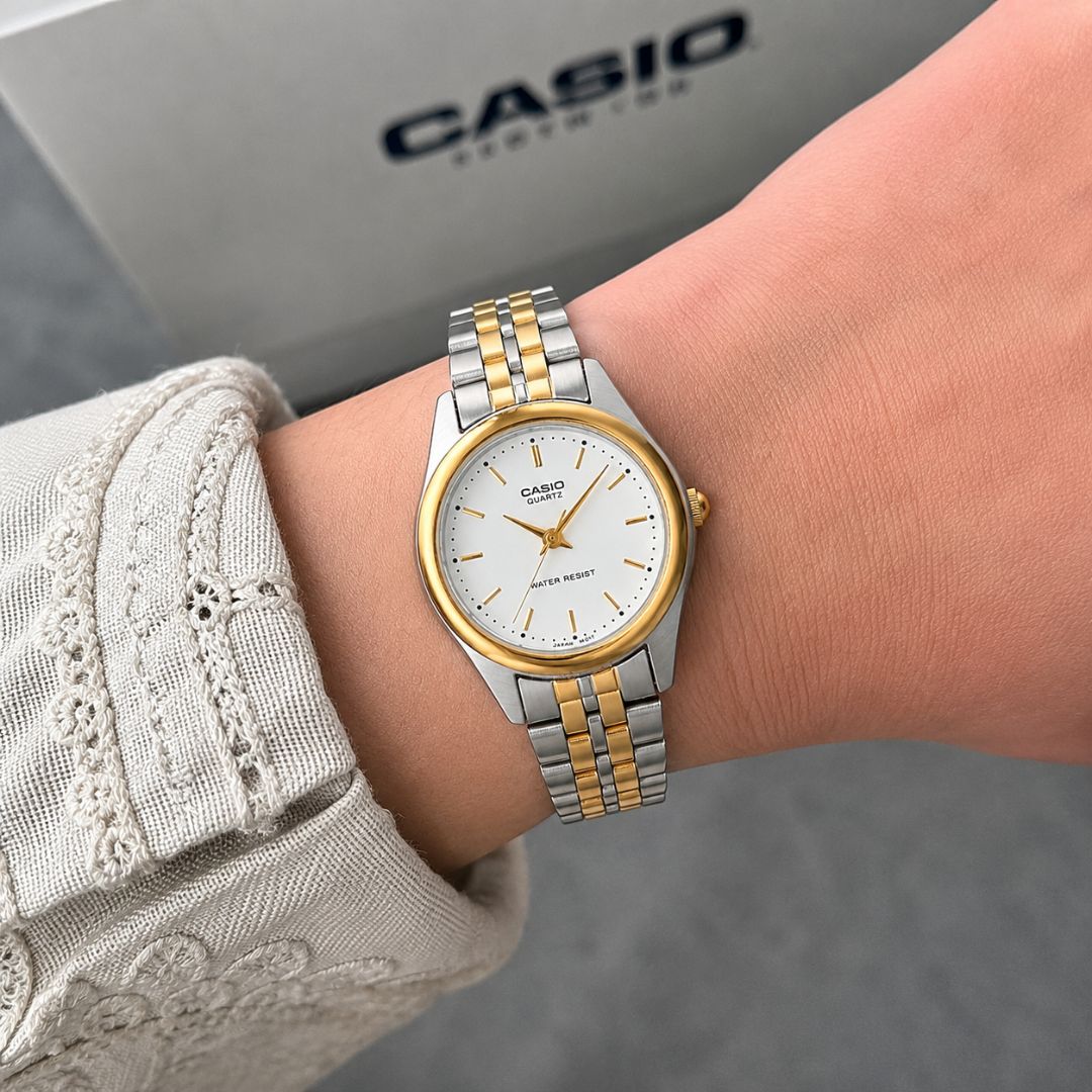 Reloj Casio LTP-1129G-7ARDF Mujer Acero Plateado Dorado | CAS-M-93