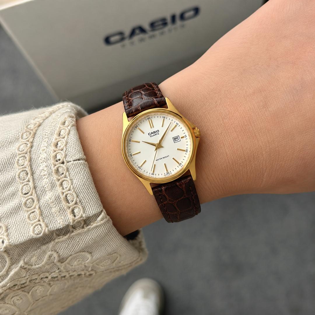 Reloj Casio LTP-1183Q-7A Mujer Cuero Marrón | CAS-M-182