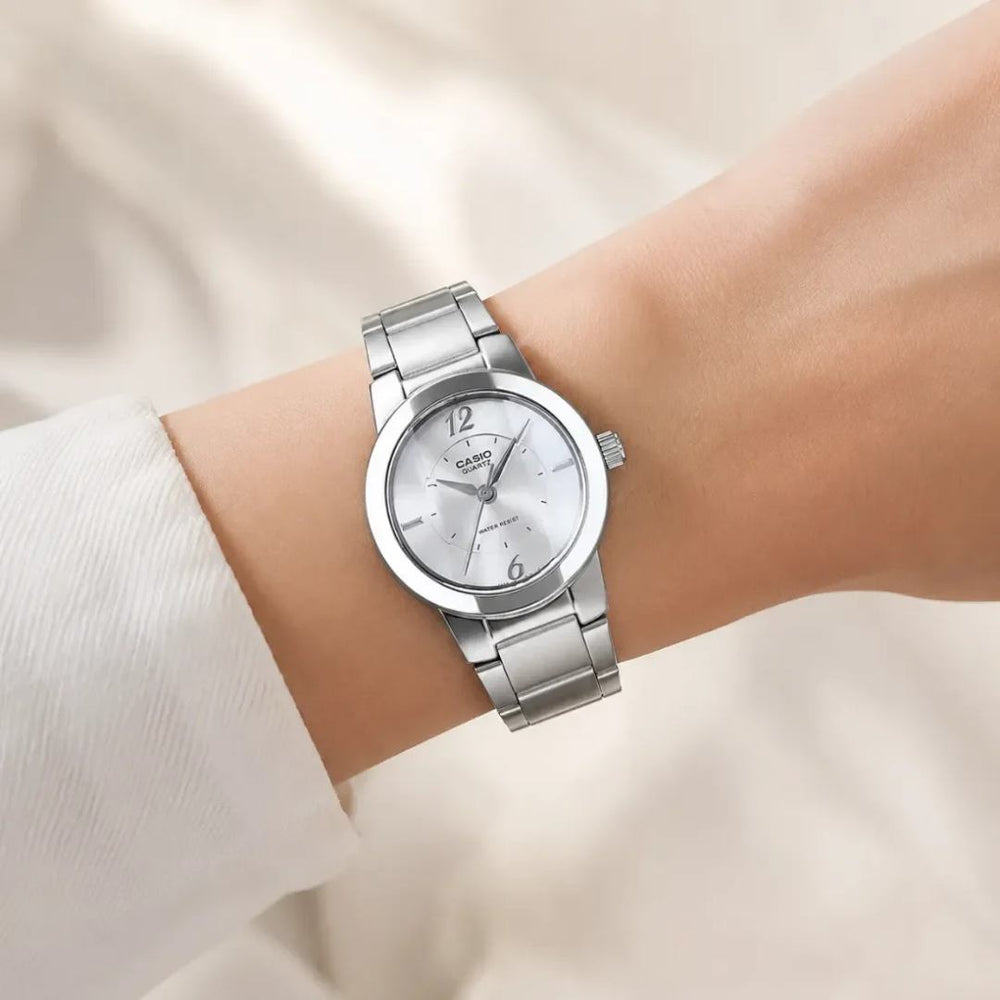 Reloj Casio LTP-1230D-7C Mujer Acero Plateado | CAS-M-198