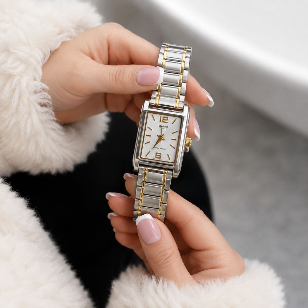 Reloj Casio LTP-1235SG-7A Mujer Acero Plateado | CAS-M-177
