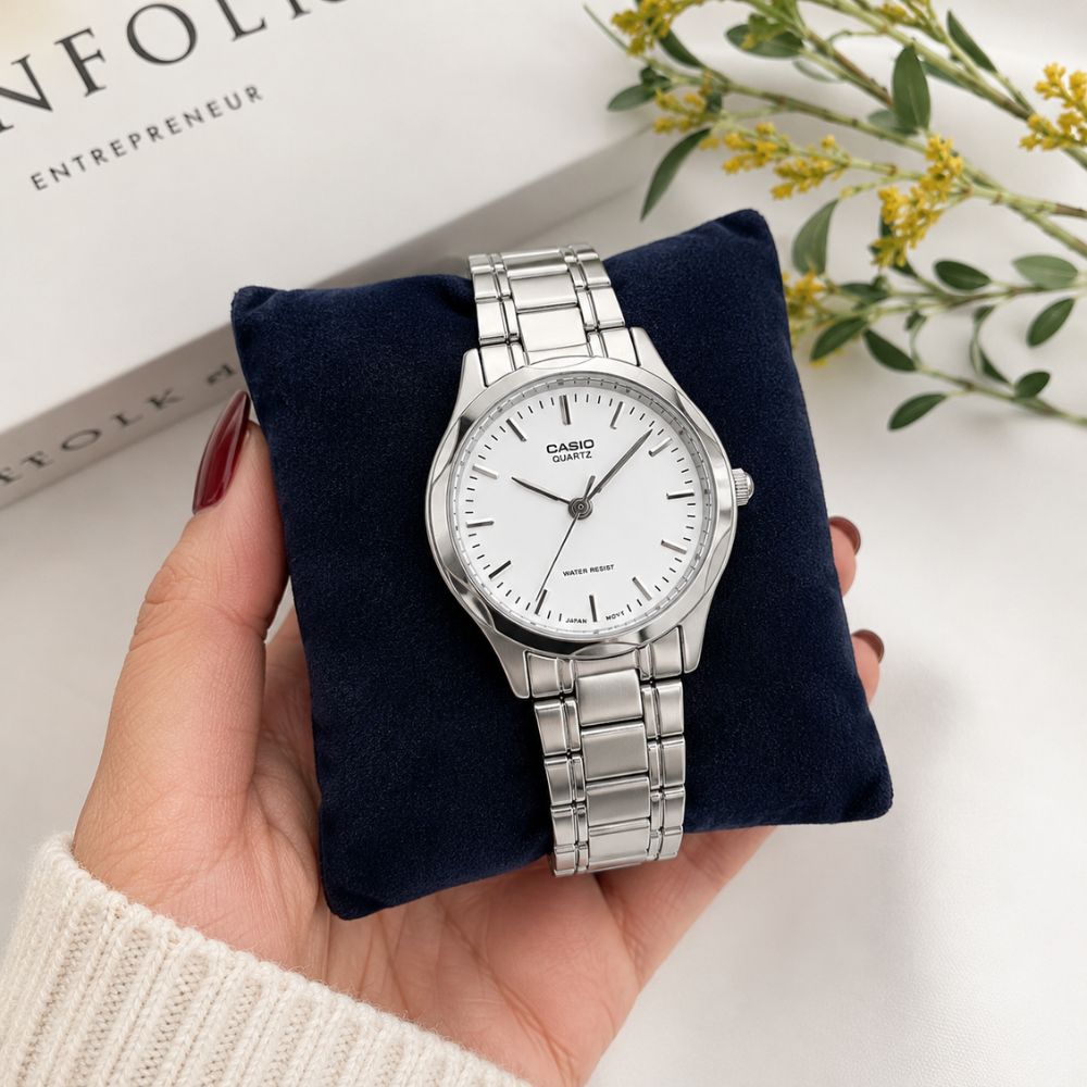 Reloj Casio LTP-1275D-7ADF Mujer Acero Plateado | CAS-M-86